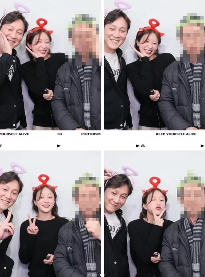 그룹 EXID 출신 배우 안희연(하니)가 지난달 28일 부친(오른쪽), 남자친구 정신건강의학과 전문의 양재웅(왼쪽)과 함께 찍은 사진을 공개했다./사진=안희연 인스타그램