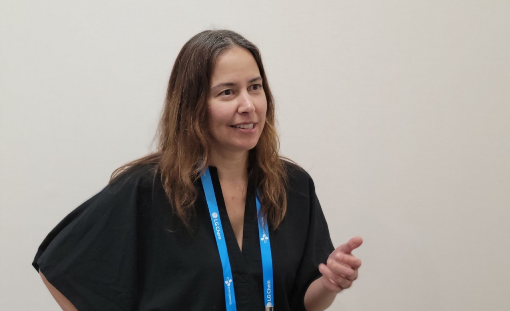 크리스티나 스몰케 미국 스탠퍼드대 생명공학과 교수는 13일 한국생물공학회 춘계학술대회 기조강연 발표차 최근 방한했다. / 사진=김인한 기자