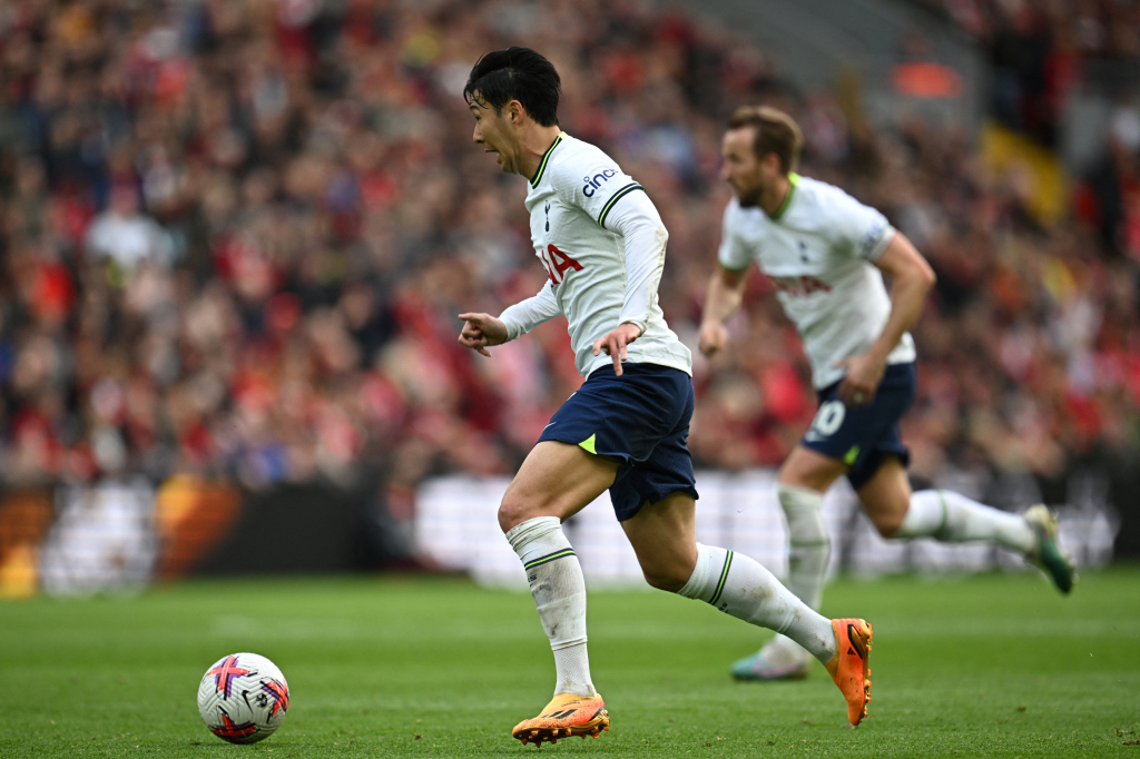 손흥민이 공격을 시도하고 있다. /AFPBBNews=뉴스1