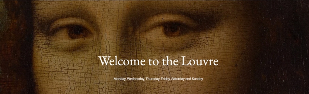 모나리자 이미지를 활용한 루브르 박물관 안내/사진= 루브르 박물관 홈페이지