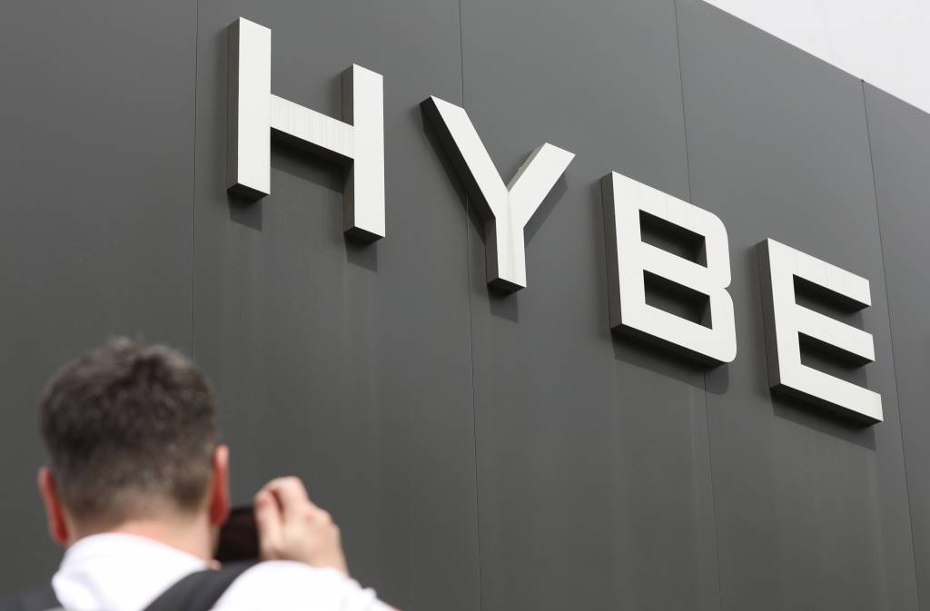 [서울=뉴시스] 조수정 기자 = 방시혁 의장이 이끄는 하이브(HYBE). 사진은 2일 서울 용산구 하이브 사옥. 2023.05.02.