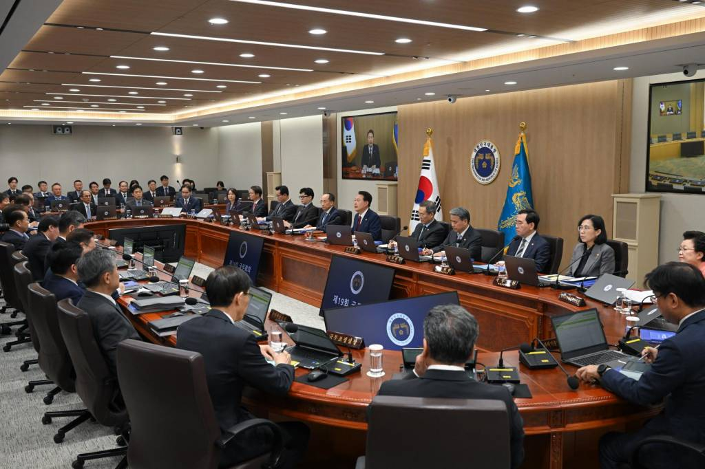 [서울=뉴시스] 윤석열 대통령이 9일 서울 용산 대통령실 청사에서 열린 국무회의를 주재하고 있다. (사진=대통령실 제공) 2023.05.09. *재판매 및 DB 금지