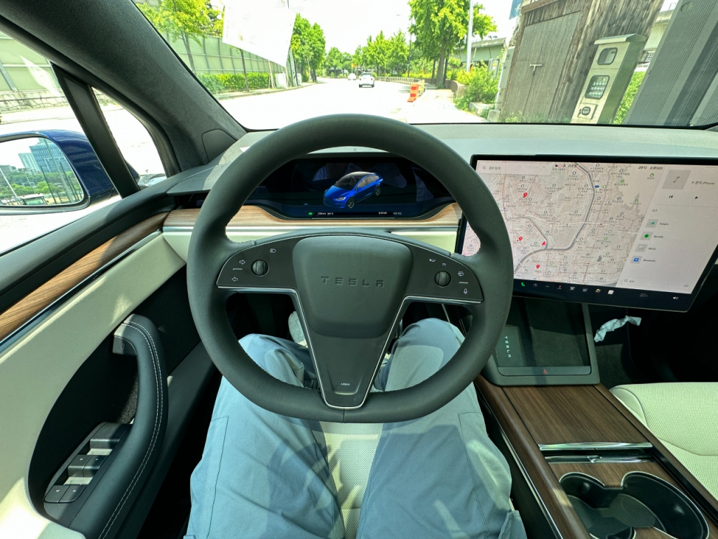 테슬라 모델X 듀얼모터 상시 사륜구동/사진=이강준 기자