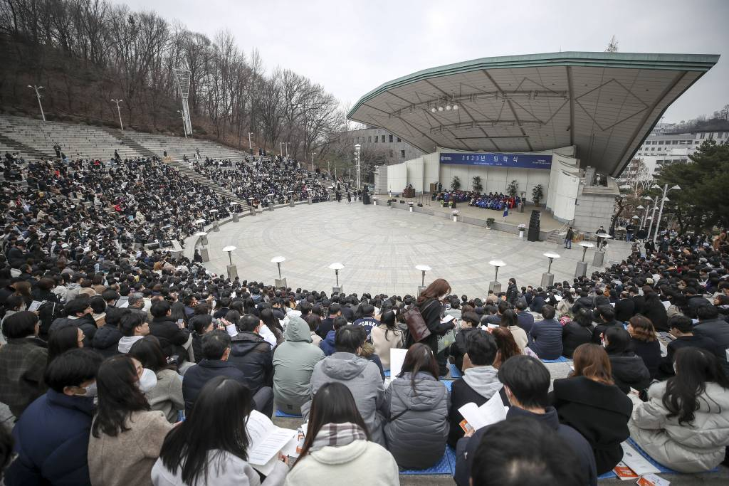 **기사와 직접적인 연관 없음. 지난 2월 28일 서울 서대문구 연세대학교에서 2023학년도 입학식이 열리고 있다. 2023.02.28./사진=뉴시스