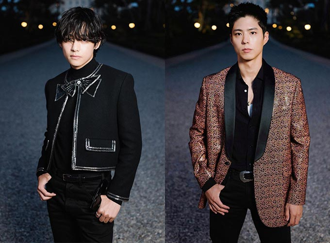 그룹 방탄소년단(BTS) 뷔(왼쪽), 배우 박보검(오른쪽)./사진=뷔, 박보검 인스타그램