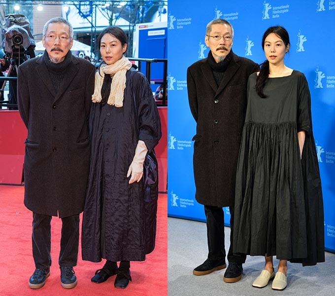 영화감독 홍상수, 배우 김민희가 제72회 베를린국제영화제에 레드카펫 행사와 포토콜 행사에 참석한 모습. /AFPBBNews=뉴스1