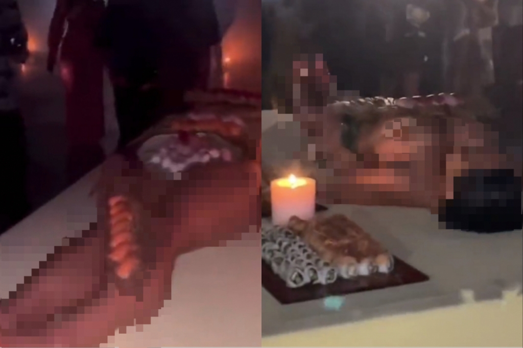 세계적인 래퍼 예(Ye·개명 전 카니예 웨스트)가 자신의 46번째 생일파티에서 여성의 알몸을 초밥 접시로 사용해 논란이 일고 있다./사진=트위터 캡처