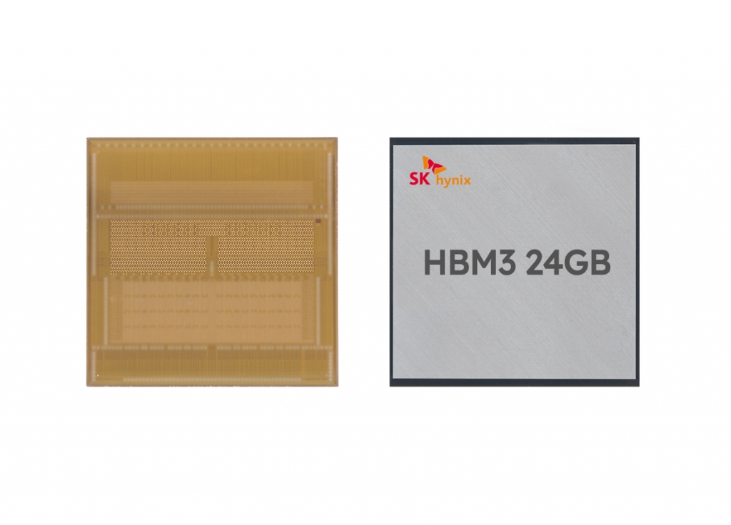 SK하이닉스가 지난해부터 양산하고 있는 HBM3/사진제공=SK하이닉스