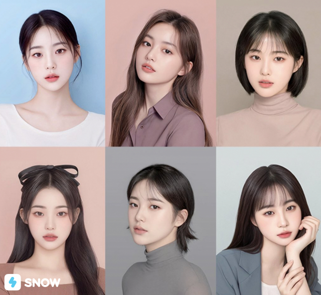 카메라 앱 스노우 'AI 프로필' 기능으로 생성한 사진. /사진=스노우 갈무리