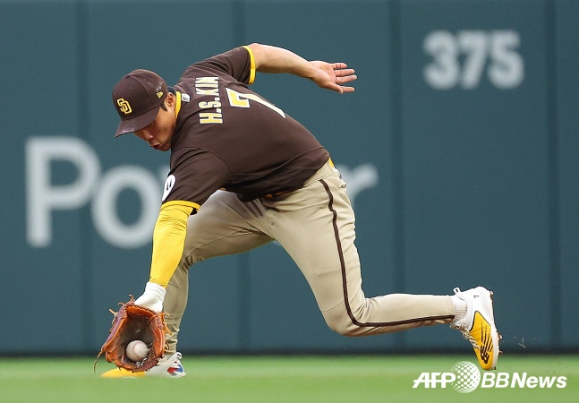 김하성의 수비 장면. /AFPBBNews=뉴스1