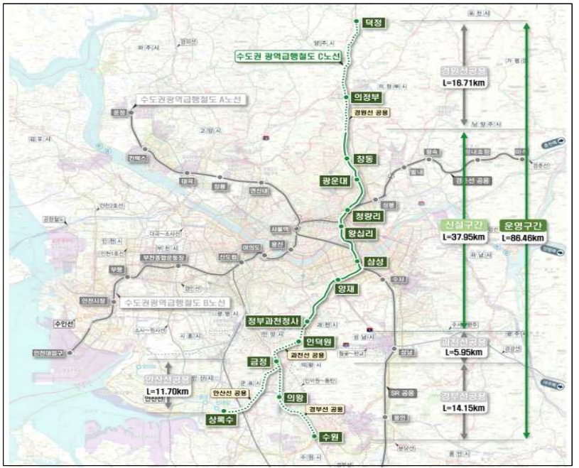 GTX-C 노선도/그림=기획재정부 보도자료