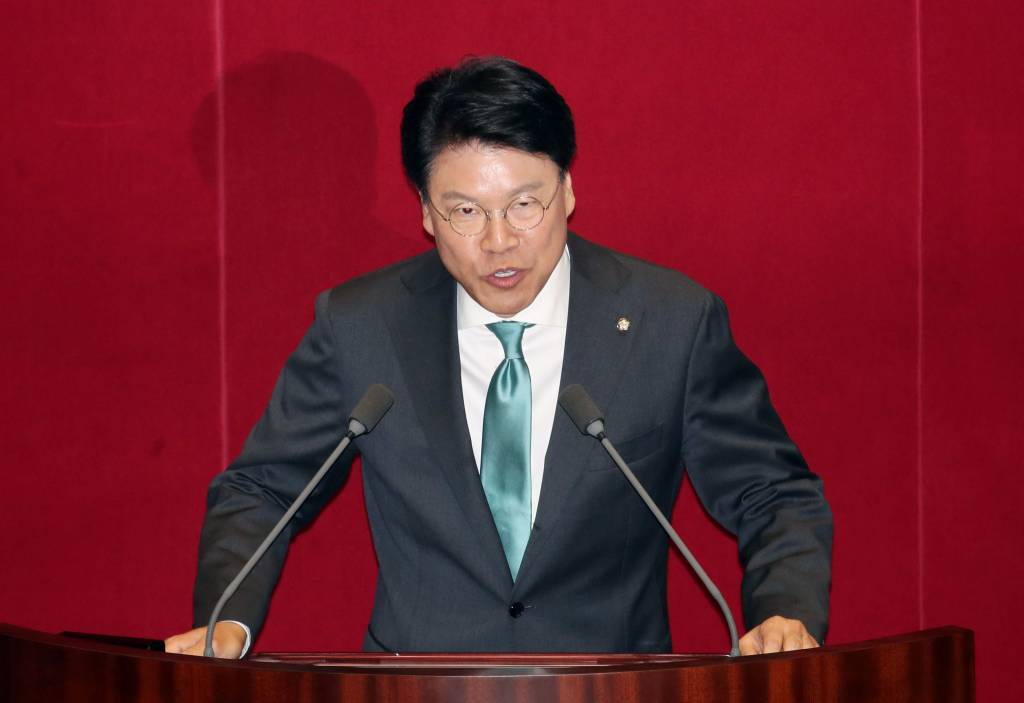 장제원 신임 과학기술정보방송통신위원장이 지난 5월 30일 오후 서울 여의도 국회에서 열린 제406회국회(임시회) 제2차 본회의에서 당선인사를 하고 있다. / 사진=뉴시스