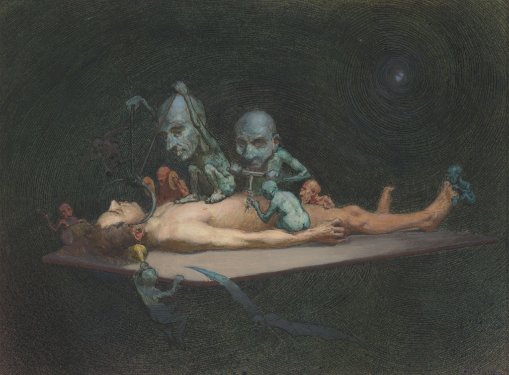 클로로포름의 효과를 묘사한 리처드 테넌트 쿠퍼(Richard Tennant Cooper)의 그림. 1912년 경. /사진제공=Wellcome Collection (CC BY 4.0)