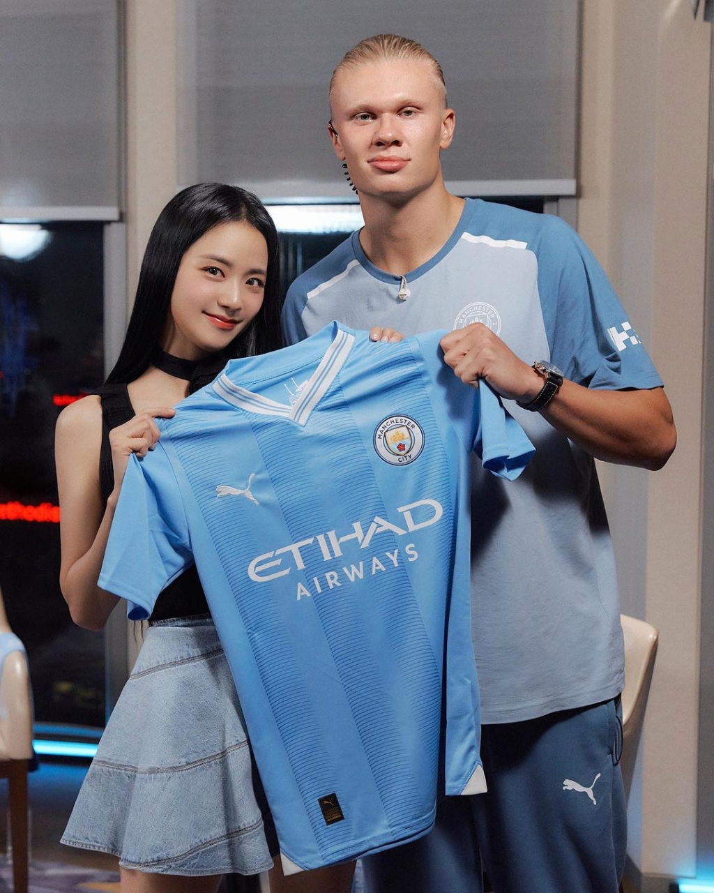 그룹 블랙핑크 지수, 축구선수 엘링 홀란./사진=홀란 인스타그램