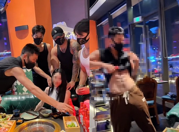 지난 4월부터 지난달까지 중국 유명 관광지 남서부 윈난성 시솽반나 자치주에서 운영된 한 식당 모습. 지난달 초 식당 내부 영상이 온라인 상에 확산했다. /사진=SNS 갈무리