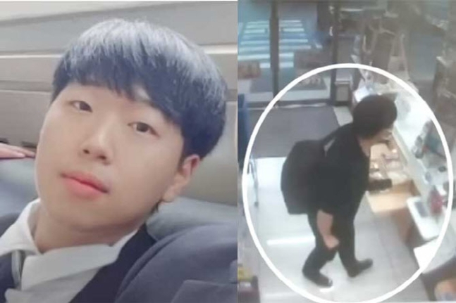 윤세준씨의 평소 모습(왼쪽)과 와카야마현의 한 편의점 CCTV에 포착된 마지막 모습./사진=KBS 방송화면