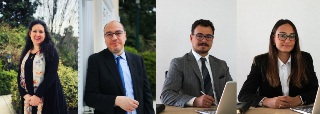 왼쪽부터 쿠루쿠크앤어소시에이츠(Kurucuk & Associates) 로펌의 자니엡 에팀 쿠루쿠크(Zeynep Atım Kurucuk)  변호사, 외즈귀르 쿠루쿠크(O?zgu?r Kurucuk) 변호사, 버하더 셀릭터스(Bahadır C?eliktas)? 변호사, 이픽 디마이러(I?pek Demirer) 변호사. /사진제공=쿠루쿠크앤어소시에이츠 로펌