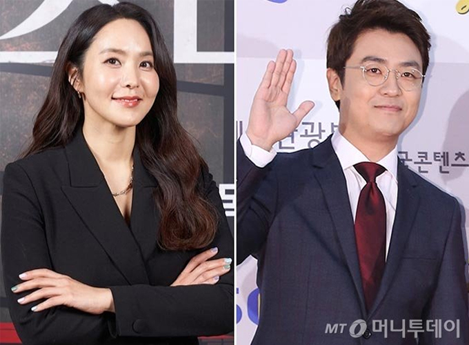 아나운서 출신 방송인 박지윤 최동석 부부/사진=티빙 제공, 머니투데이 DB