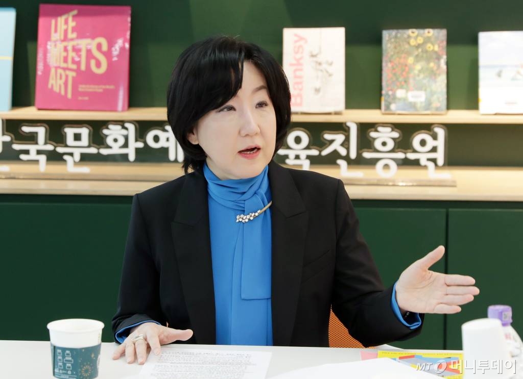 박은실 한국문화예술교육진흥원장 인터뷰 /사진=김휘선 기자 hwijpg@