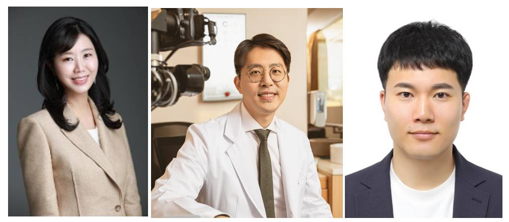 (사진 왼쪽부터) 최윤형 고려대 보건환경융합과학부 교수, 김동현 고려대 안암병원 안과 교수, 강하병 고려대 보건과학연구소 연구교수.
