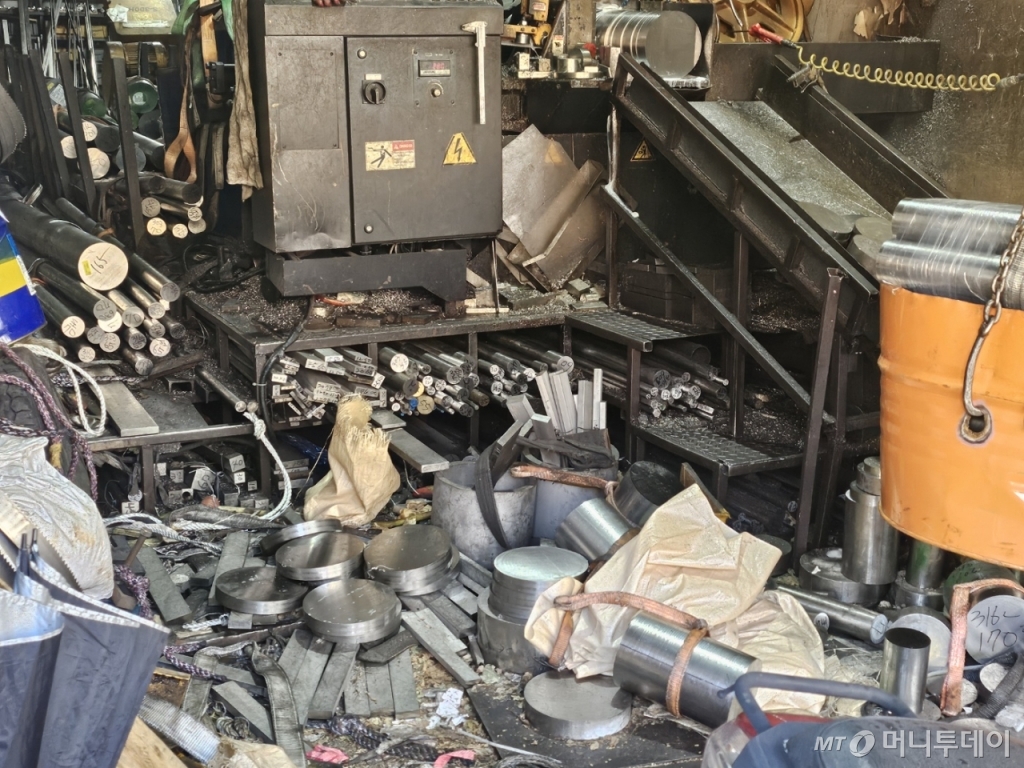 서울 영등포구 문래동 철공소 내부 모습. /사진=이승주 기자