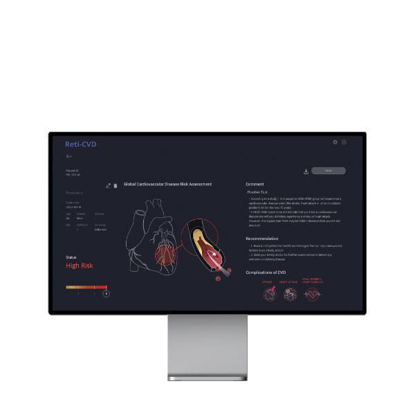 망막 촬영을 AI로 분석해 심혈관 질환을 진단 및 예측하는 의료 소프트웨어 '닥터눈' 구현 화면. /자료=메디웨일