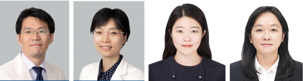 (사진 왼쪽부터) 강북삼성병원 헬스케어데이터센터 류승호, 장유수 교수와 한양대 박보영, 마이트랜 교수.