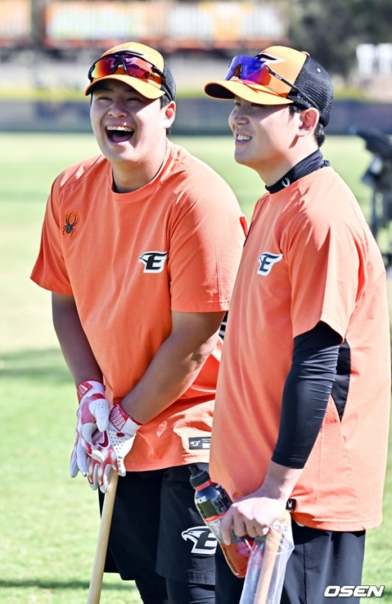 향후 한화의 마운드를 책임질 것이라는 기대를 받는 문동주(왼쪽부터), 황준서, 김서현.