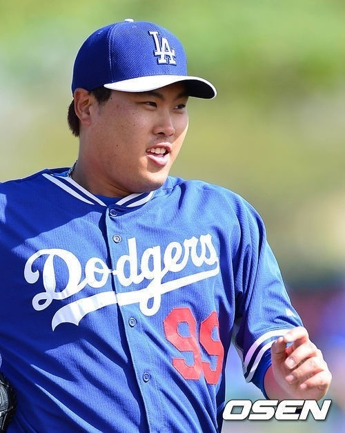 LA 다저스에서 활약하던 류현진의 모습.