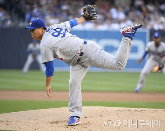 LA 다저스 소속으로 미국 MLB 무대를 누빈 야구선수 류현진. /로이터=뉴스1