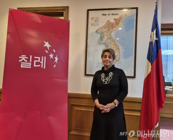 제시카 로페즈 칠레 공공사업부 장관이 15일 주한칠레대사관에서 머니투데이와 인터뷰에서 한국의 인프라 발전을 높게 평가하며 칠레 인프라 사업에 참여하기를 희망했다. /사진=정혜인 기자