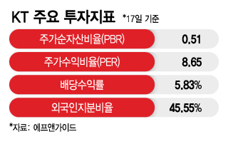 KT 주요 투자지표/그래픽=이지혜