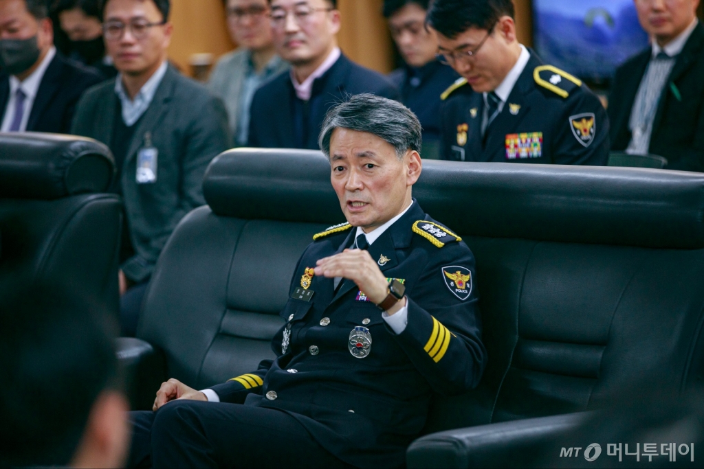 조지호 서울경찰청장이 지난 1월29일 서울 종로구 서울경찰청에서 출입기자들과 간담회를 하고 있다. / 사진제공=뉴스1