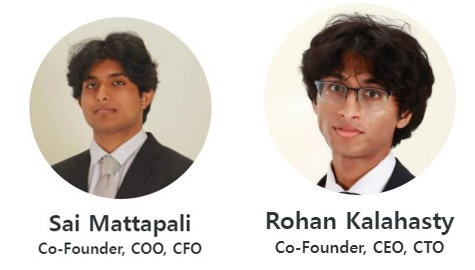 눈동자 움직임을 이용한 뇌 진단 기술 스타트업 바이탈AI의 공동창업자 사이 마타팔리(왼쪽)와 로한 칼라하스티./사진=바이탈AI 홈페이지 갈무리