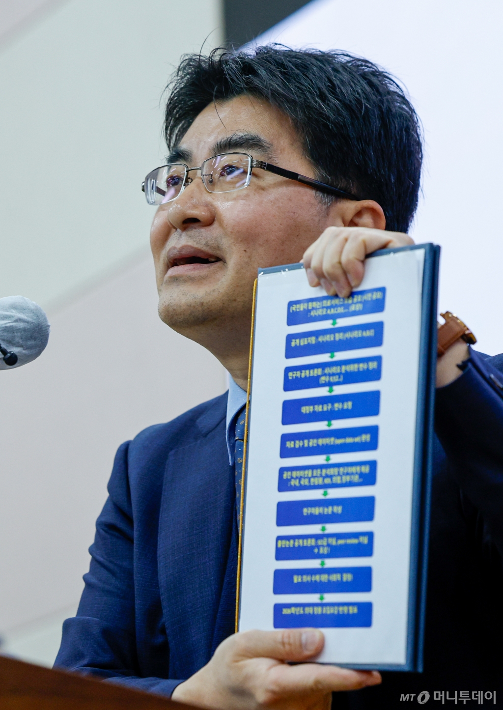 (서울=뉴스1) 안은나 기자 = 방재승 서울의대·서울대병원 비상대책위원장이 24일 서울 종로구 서울대병원 의과대학에서 기자회견을 열고 의사 수 증원과 관련한 논문 공모를 발표하고 있다.   비대위는 의사 정원에 대한 과학적이고 합리적인 근거를 마련하기 위해 '국민이 원하는 의료개혁 시나리오를 반영한 필요 의사 수의 과학적 추계'에 대한 연구 출판 논문을 공모하기로 했다. 2024.4.24/뉴스1  Copyright © 뉴스1. All rights reserved. 무단 전재 및 재배포,  AI학습 이용 금지. /사진=(서울=뉴스1) 안은나 기자