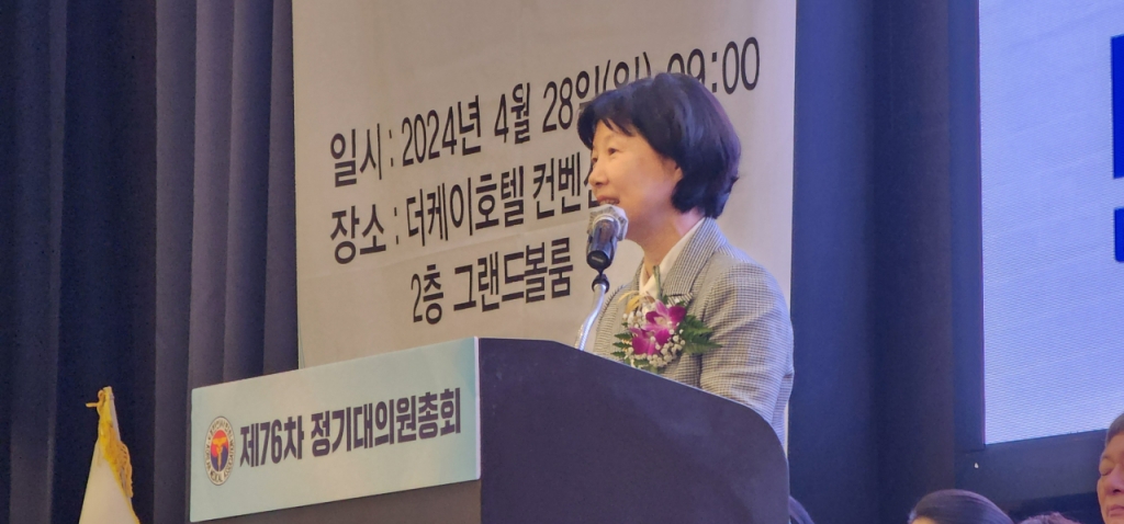 축사를 하는 개혁신당 양정숙 의원. /사진=정심교 기자