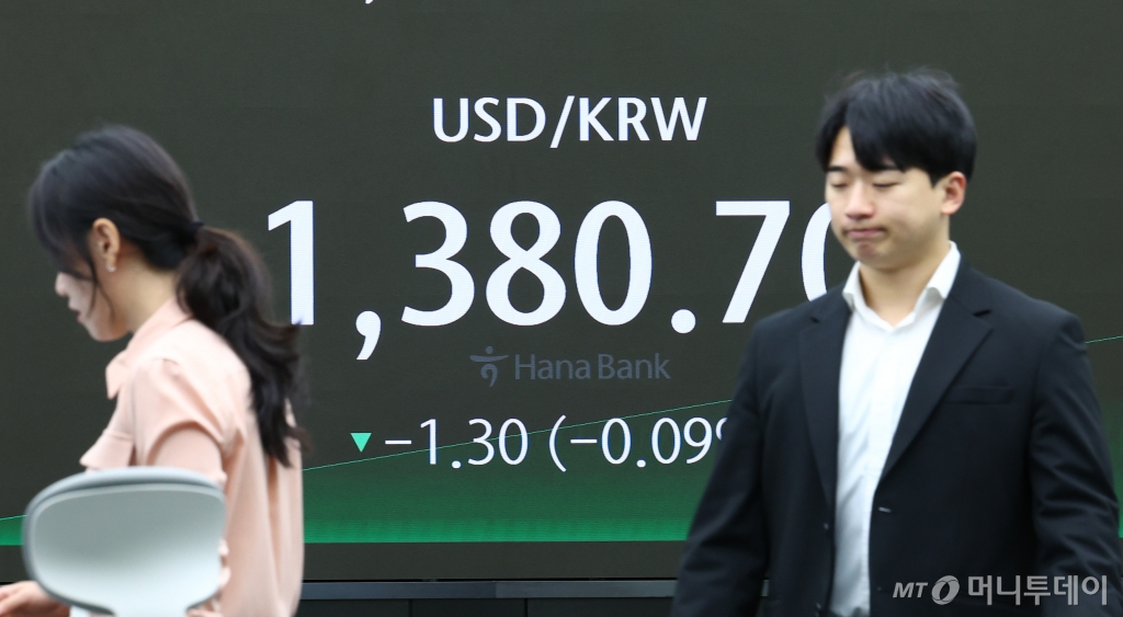 [서울=뉴시스] 황준선 기자 = 코스피가 전 거래일(2692.06)보다 13.02포인트(0.48%) 내린 2679.04에 개장한 2일 오전 서울 중구 하나은행 딜링룸에서 딜러들이 업무를 보고 있다. 코스닥 지수는 전 거래일(868.93)보다 3.15포인트(0.36%) 하락한 865.78에 거래를 시작했다. 서울 외환시장에서 원·달러 환율은 전 거래일(1382.0원)보다 3.8원 낮아진 1378.2원에 개장했다. 2024.05.02. hwang@newsis.com /사진=황준선