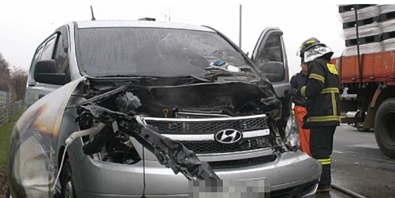 분기점에서 발생한 교통사고./사진=뉴시스