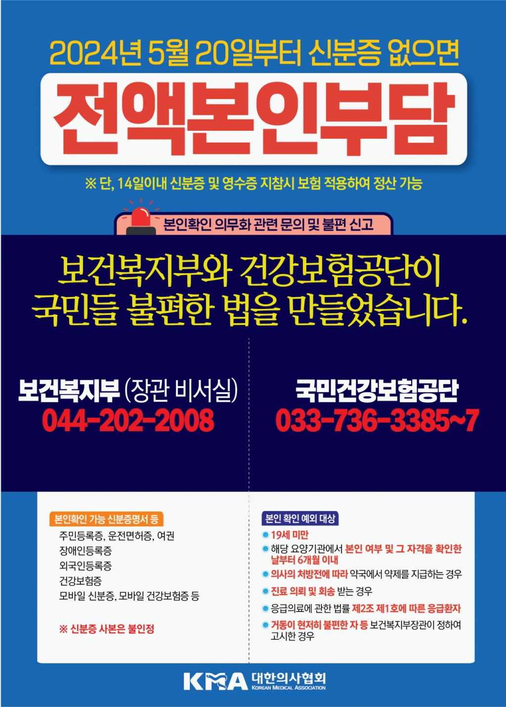 대한의사협회가 지난 14일 회원들에게 배포한 포스터.