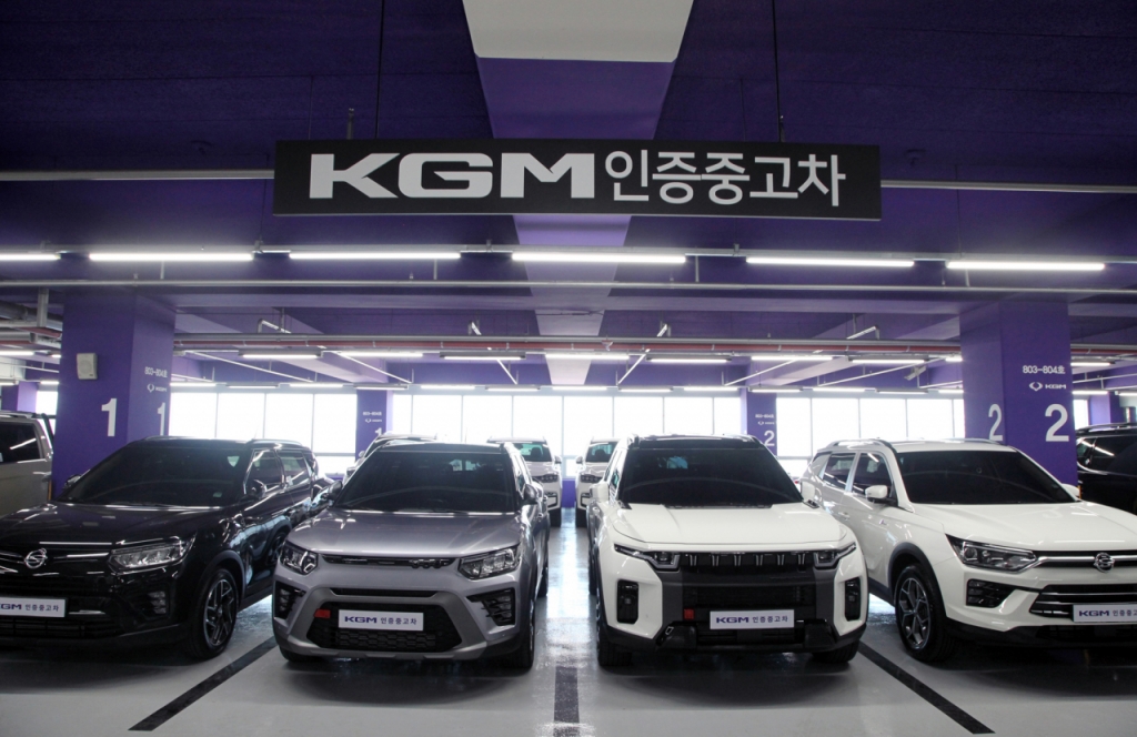 KG 모빌리티 인증중고차 전시장 모습/사진= KG 모빌리티 제공