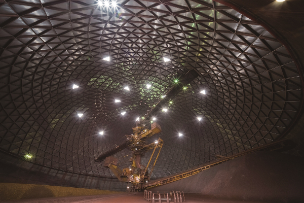 현대제철 당진제철소 철광석 원료 보관실 /사진제공=현대제철