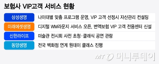 보험사 VIP고객 서비스 현황/그래픽=윤선정
