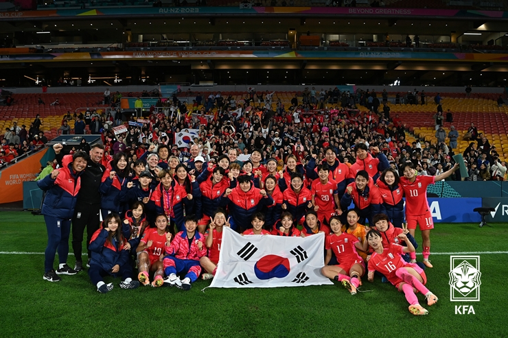 대한민국 여자국가대표팀 선수단. /사진=대한축구협회(KFA) 제공
