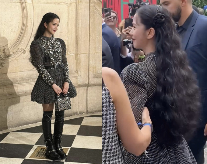 그룹 블랙핑크의 지수가 지난 24일(한국시간) 프랑스 파리 로댕 미술관에서 진행된 디올의 2024-2025 가을겨울 쿠튀르 쇼에 참석했다. /사진=엑스 영상 갈무리