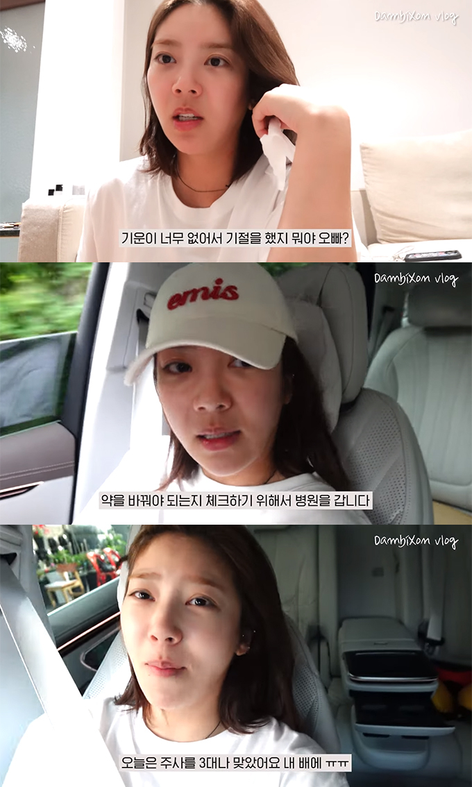 가수 겸 배우 손담비가 시험관 2차 시술 후유증을 토로했다. /사진=손담비 유튜브 영상 갈무리