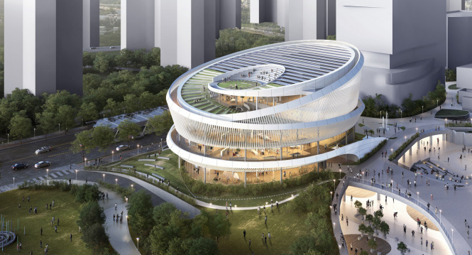 2025년 개소 예정인 '경기도서관' 조감도/사진제공=빔스온탑엔지니어링