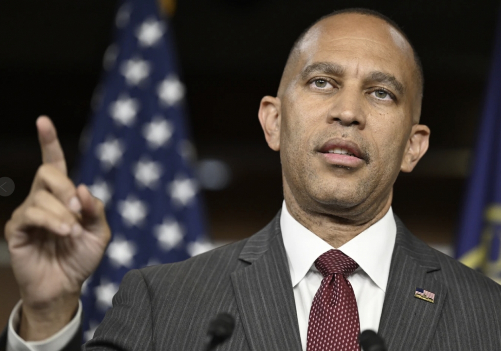 하킴 제프리스 민주당 하원 원내대표의 모습. /AP=뉴시스