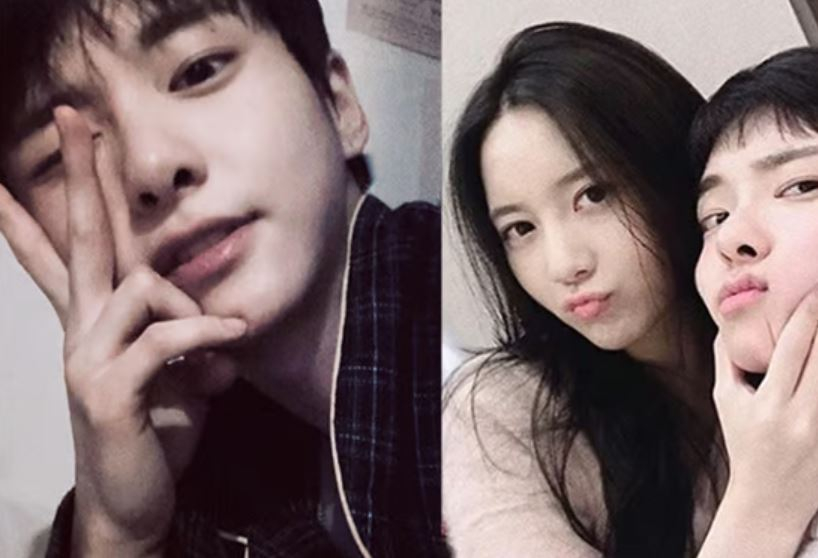 2019년 한서희(오른쪽 사진의 왼편)와 사귀던 당시의 정다은 인스타그램 사진. 