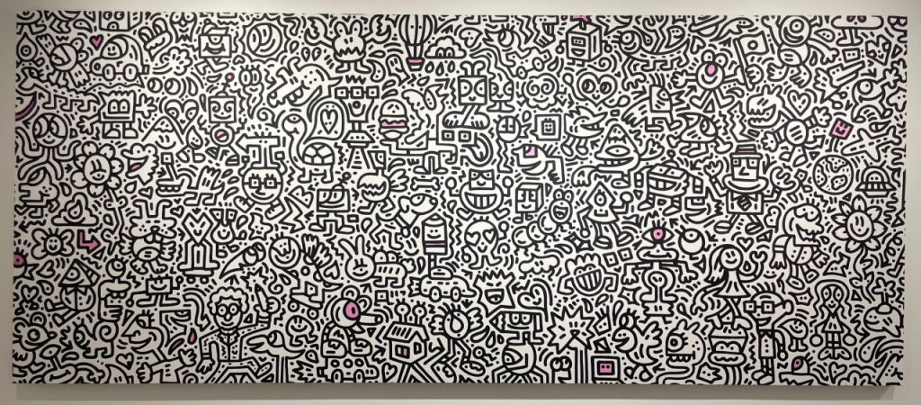 Mr Doodle, Untitled, 2019, 125 x 300 cm, Acrylic on canvas