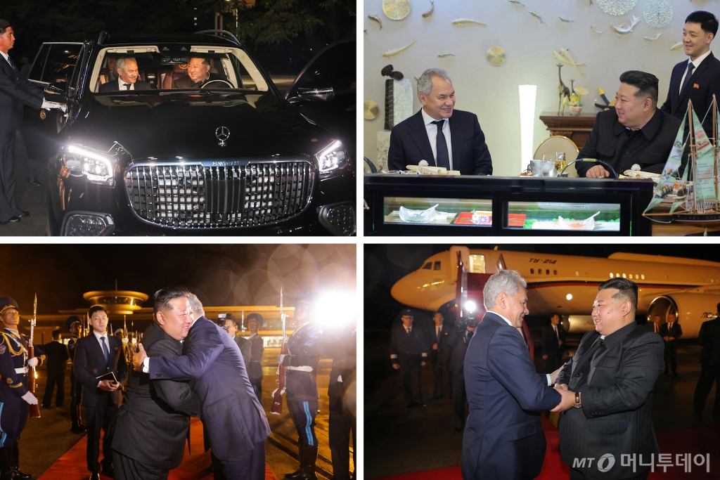 (평양 노동신문=뉴스1) = 김정은 북한 노동당 총비서가 13일 세르게이 쇼이구 러시아 국가안보회의 서기를 접견하고 두 나라 간 '전략대화'를 계속해 심화시킬 것을 합의했다고 당 기관지 노동신문이 14일 보도했다.   [국내에서만 사용가능. 재배포 금지. DB 금지. For Use Only in the Republic of Korea. Redistribution Prohibited]  rodongphoto@news1.kr  Copyright © 뉴스1. All rights reserved. 무단 전재 및 재배포,  A /사진=(평양 노동신문=뉴스1)